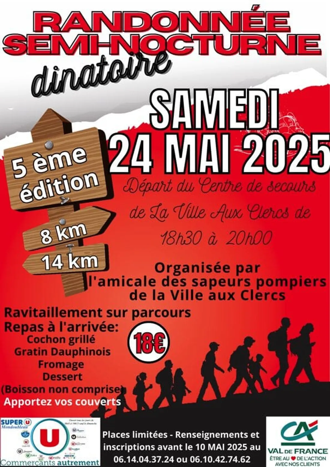 LA VILLE-AUX-CLERCS (41) - Randonnée semi-nocturne dînatoire