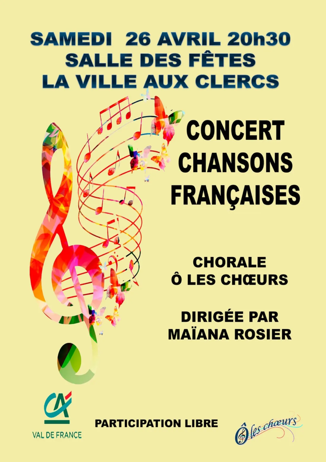 LA VILLE-AUX-CLERCS (41) - Concert : Chorale Ô les Chœurs