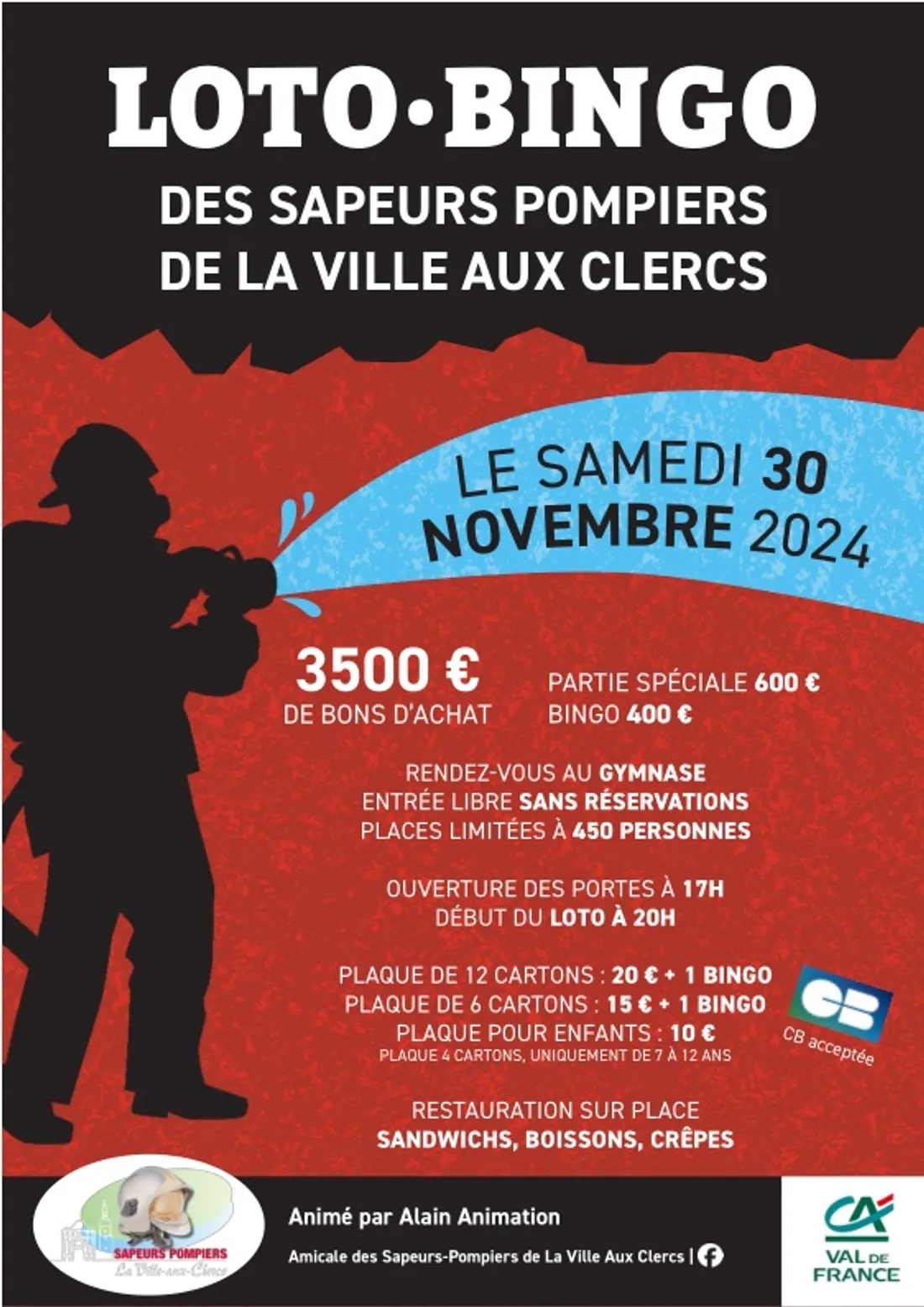 LA VILLE-AUX-CLERCS (41) - Loto des sapeurs-pompiers