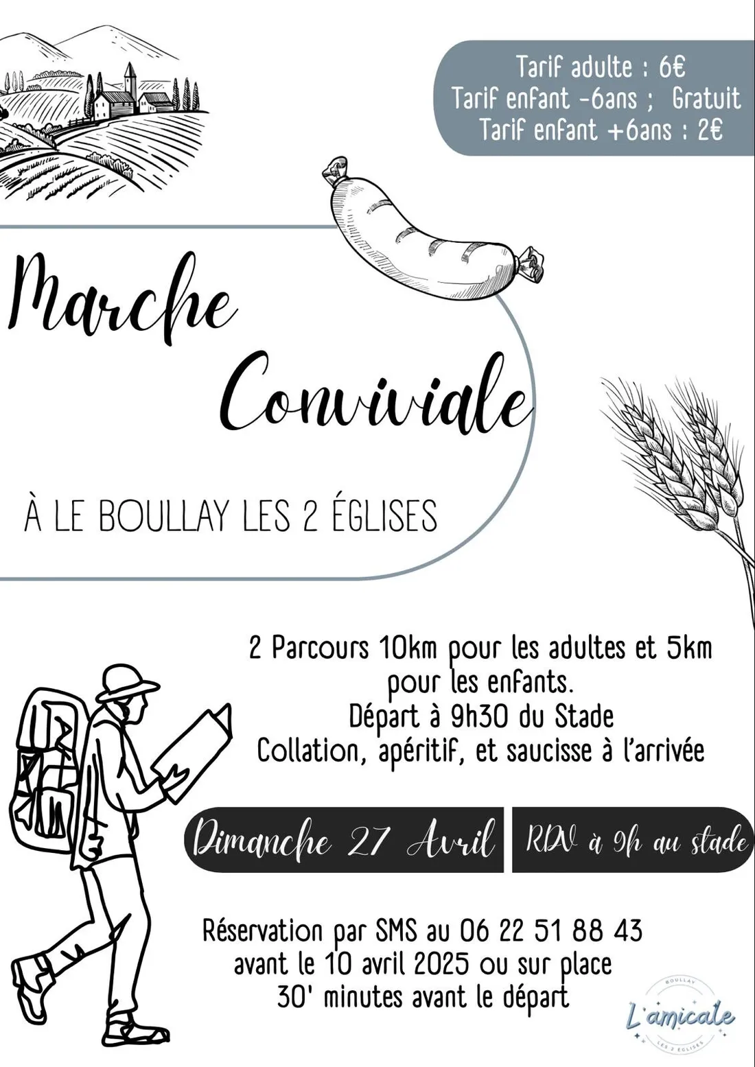 LE BOULLAY-LES-DEUX-ÉGLISES - Marche conviviale de l'Amicale