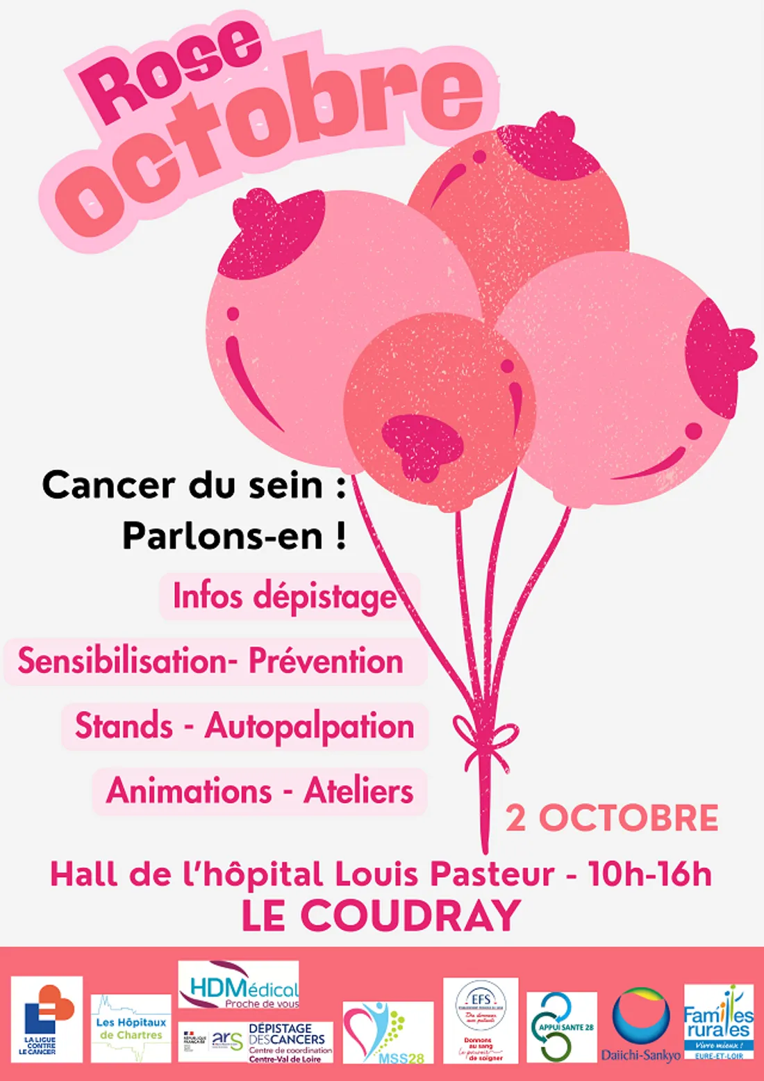 LE COUDRAY - Octobre rose : Cancer du sein, parlons-en !