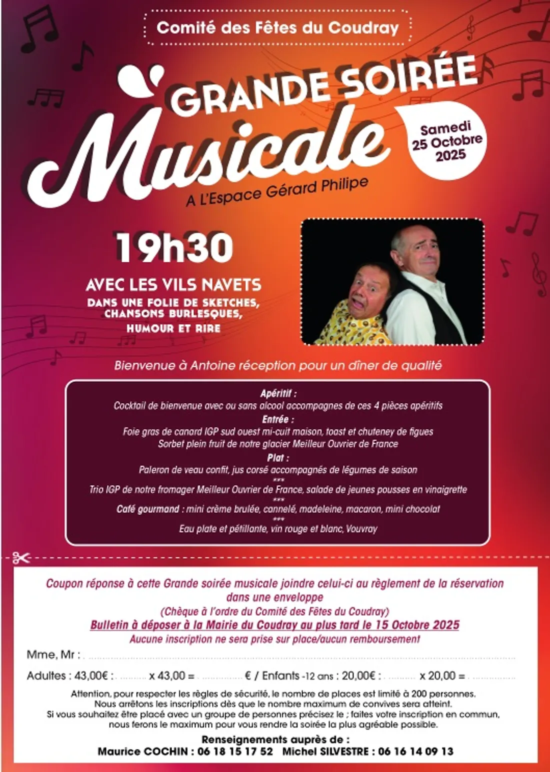 LE COUDRAY - Grande soirée musicale du comité des fêtes