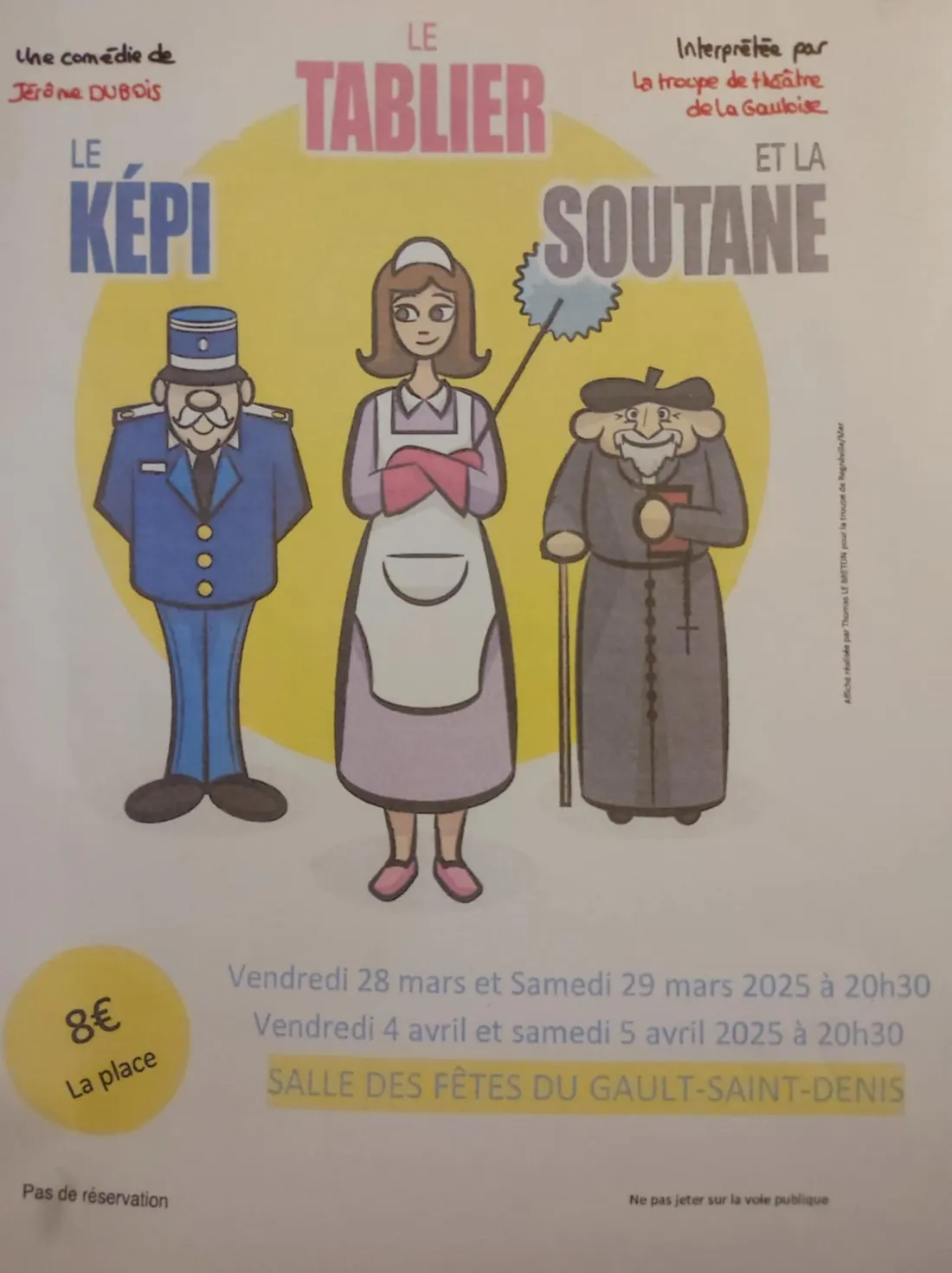 LE GAULT-SAINT-DENIS - Théâtre : Le tablier, le képi et la soutane