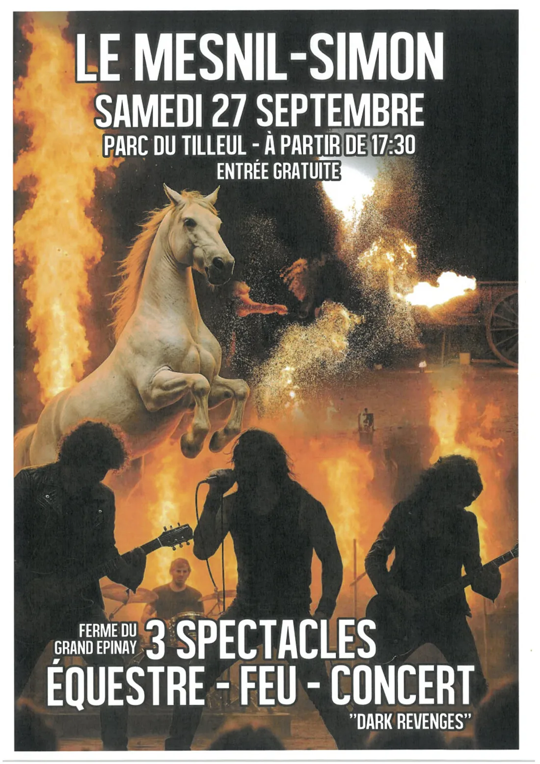 LE MESNIL-SIMON - Spectacle équestre, feu et concert