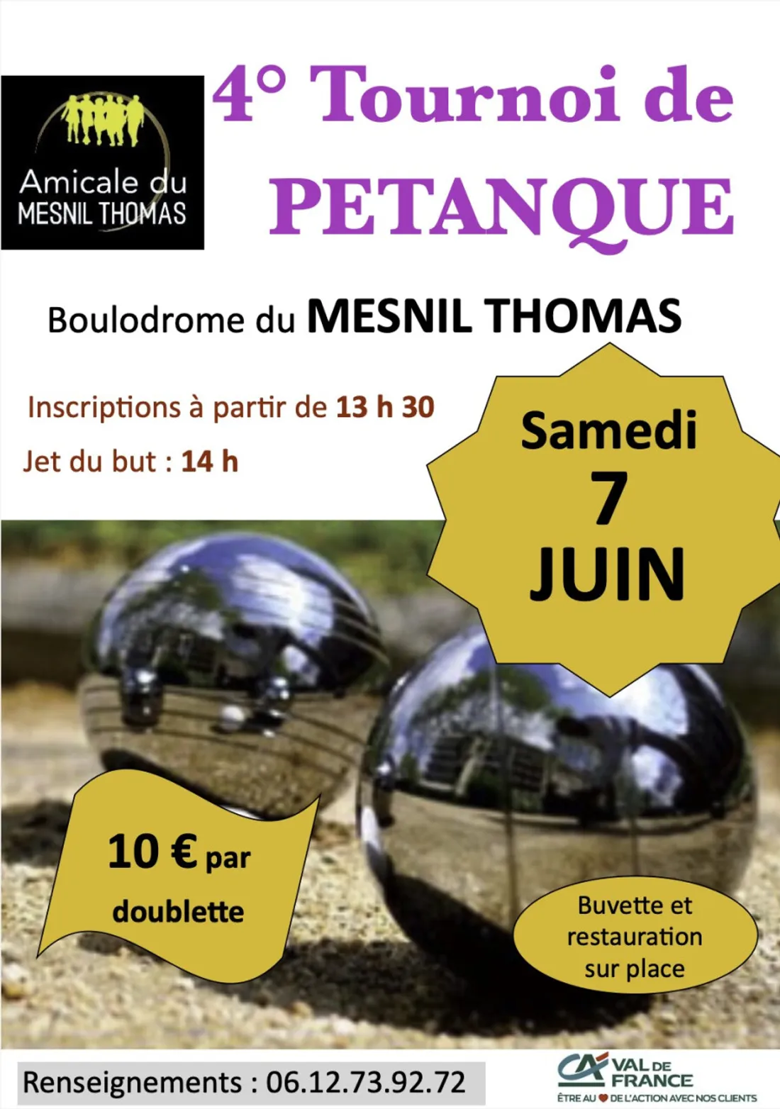 LE MESNIL-THOMAS - Tournoi de pétanque