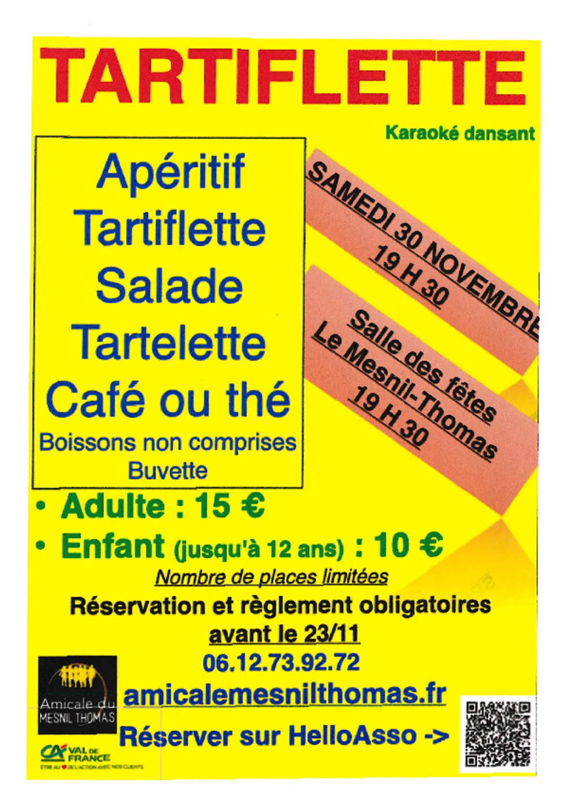 LE MESNIL-THOMAS - Soirée tartiflette