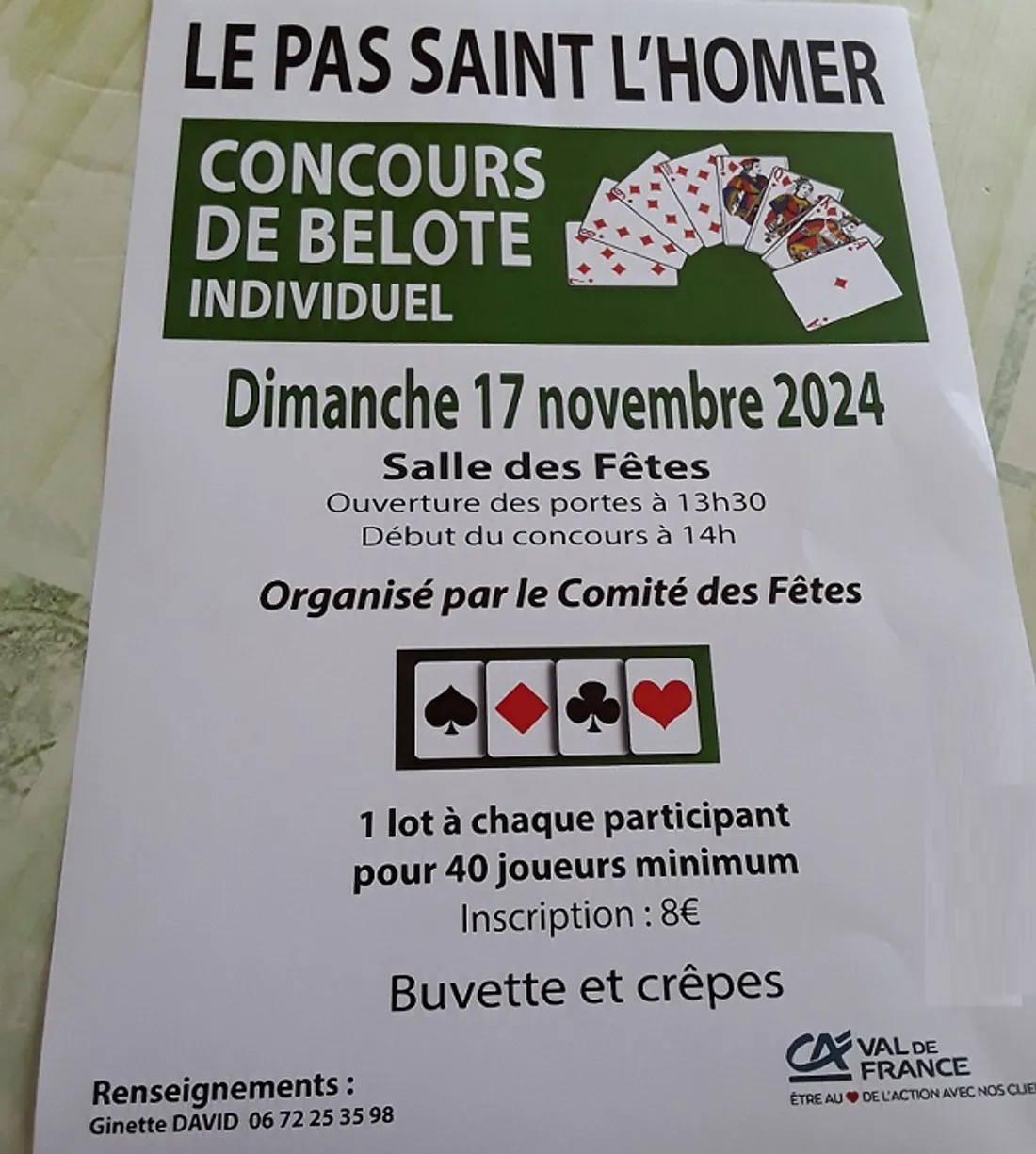 LE PAS-SAINT-L'HOMER (61) - Concours de belote
