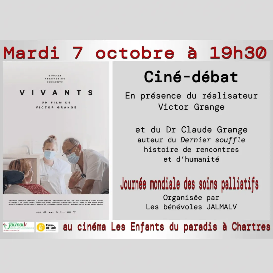 CHARTRES - Ciné débat : Journée mondiale des soins palliatifs