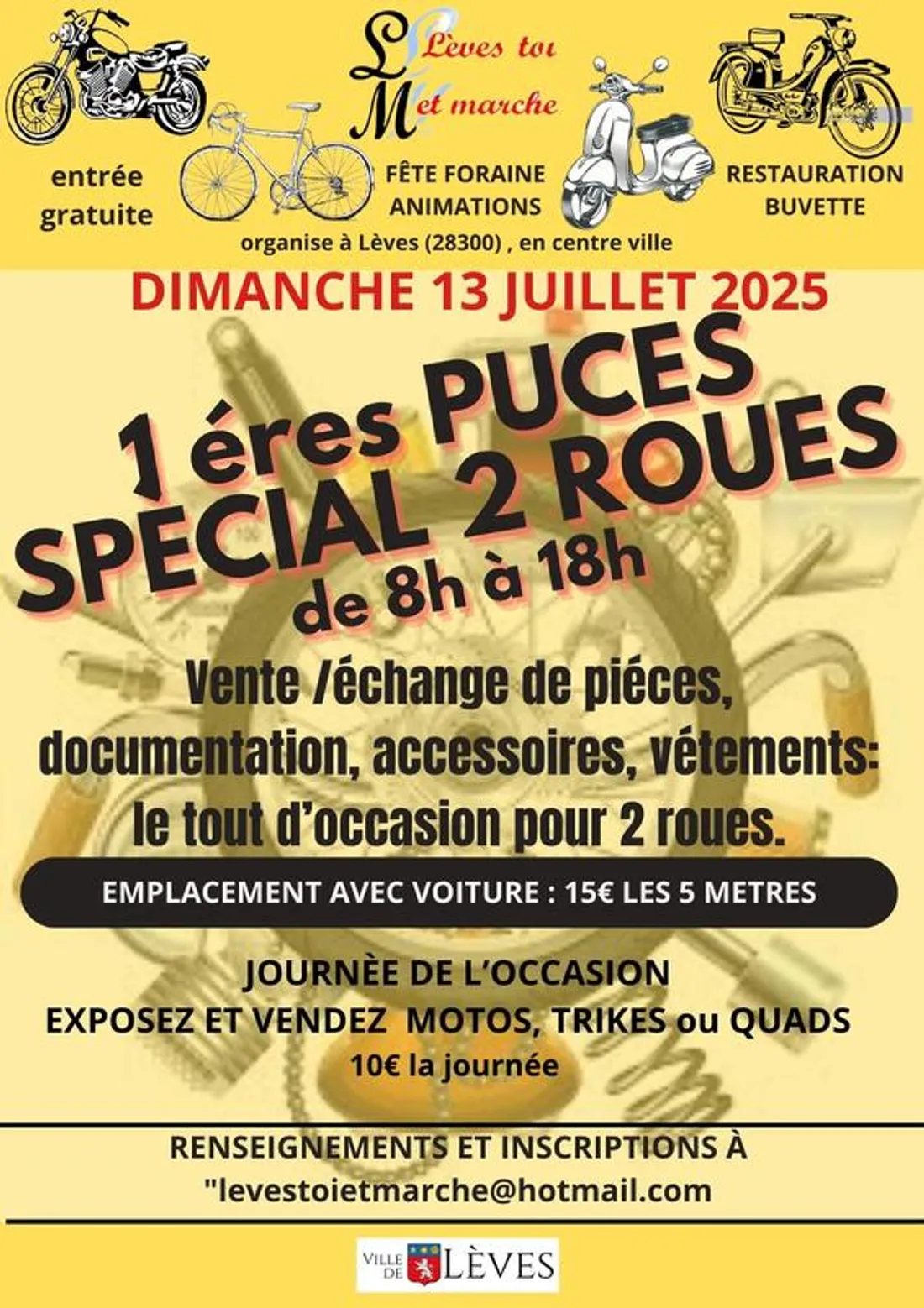 LÈVES - Puces spécial 2 roues