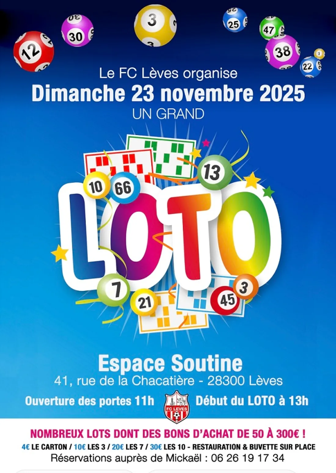 LÈVES - Loto du FC Lèves
