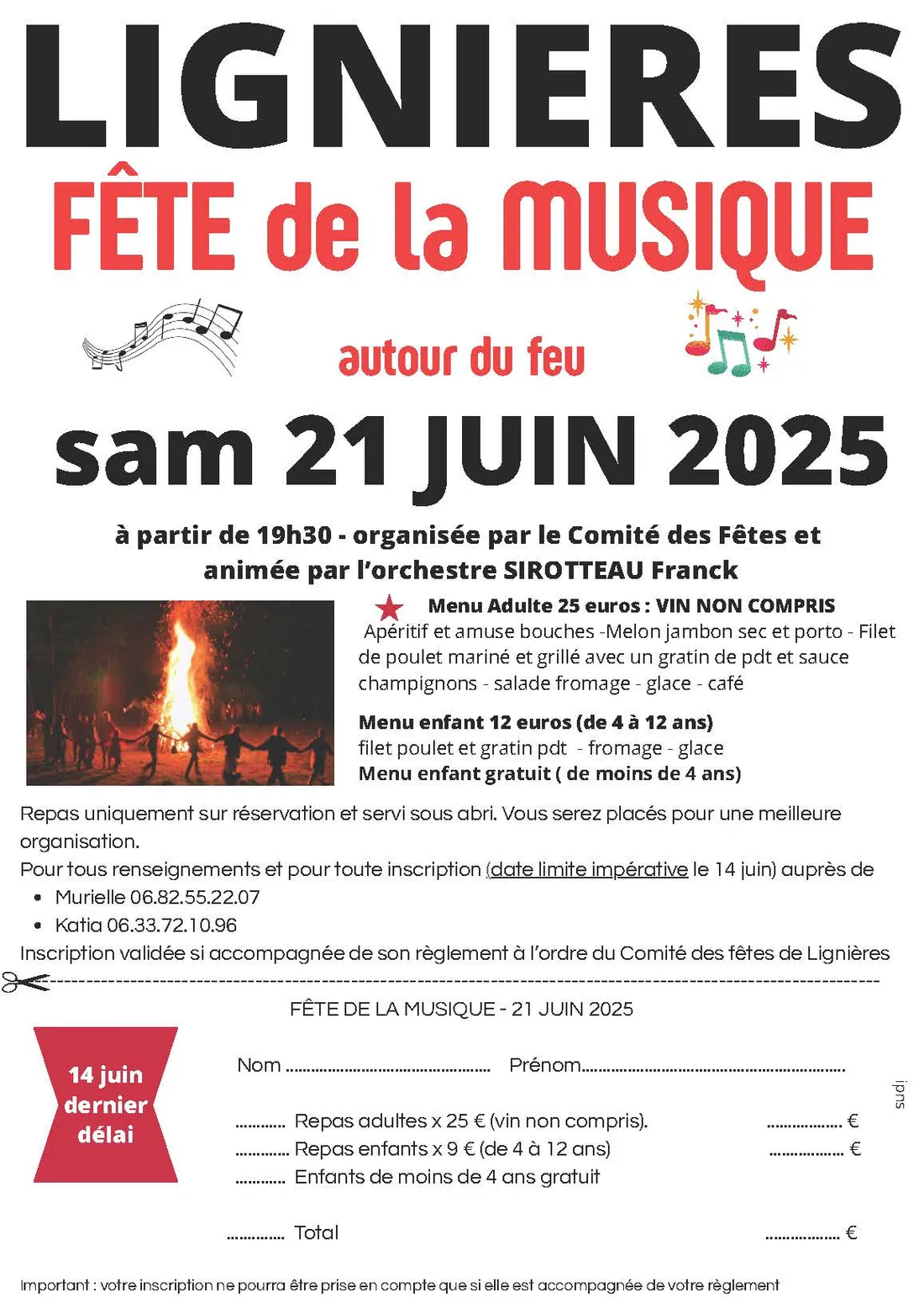 LIGNIÈRES (41) - Fête de la musique autour du feu