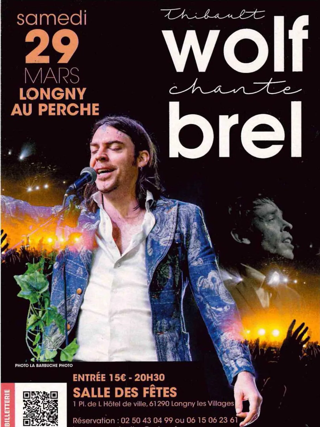 LONGNY-AU-PERCHE (61) - Concert : Thibault Wolf chante Brel