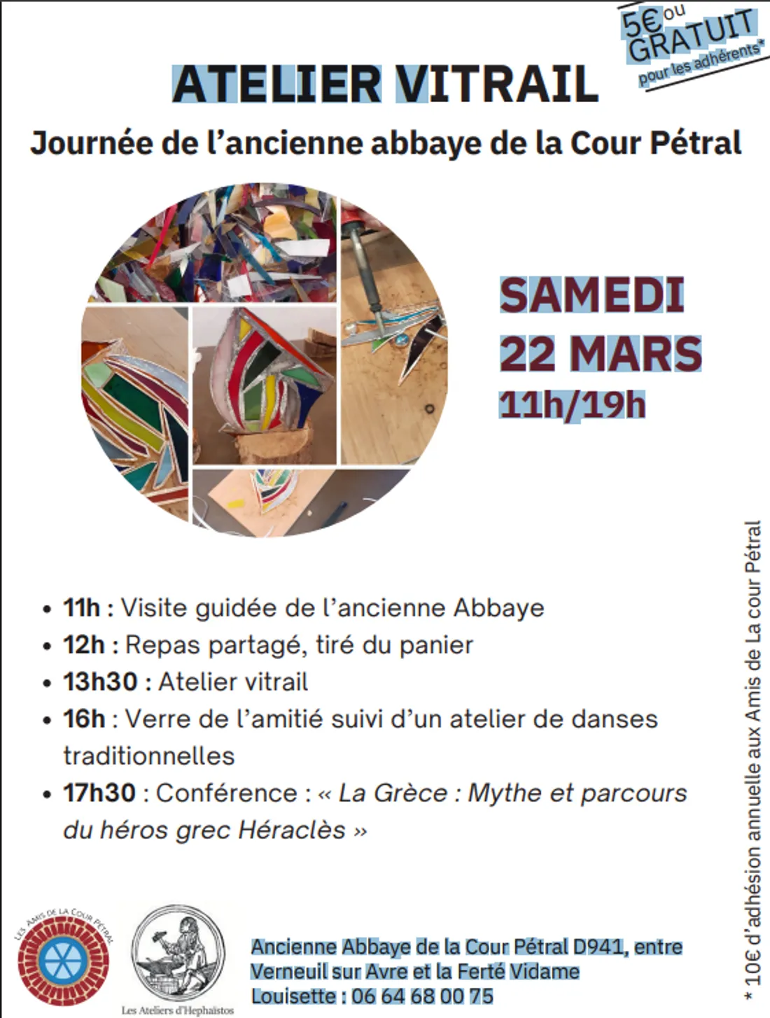 LOUVILLIERS-LES-PERCHE - Café philo, atelier vitrail et conférence