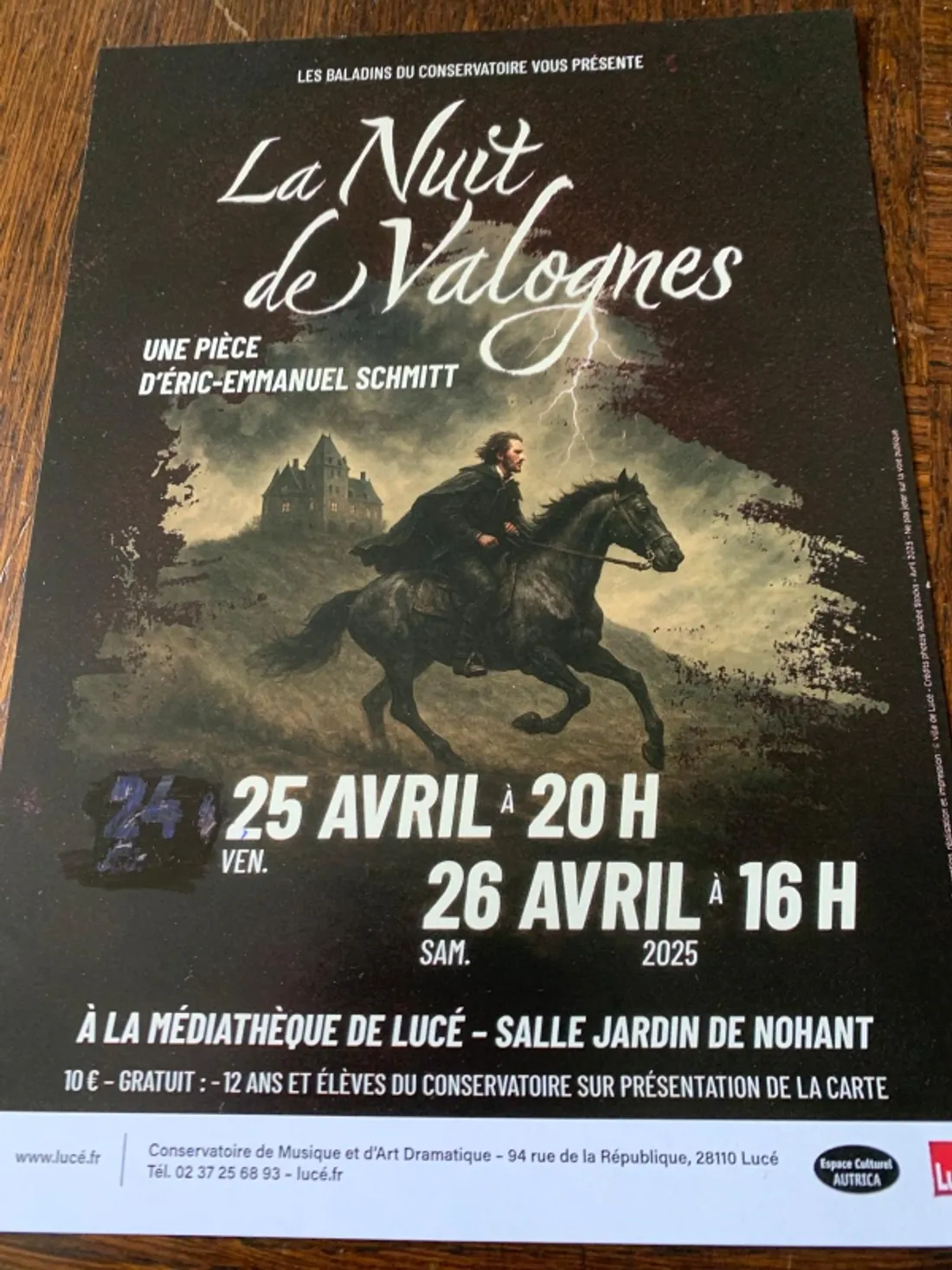 LUCÉ - Théâtre : La Nuit de Valogne