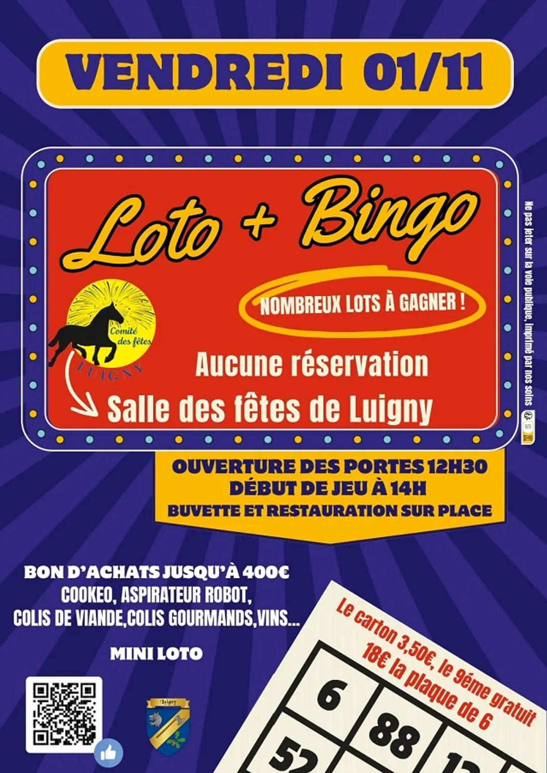 LUIGNY - Loto du comité des fêtes