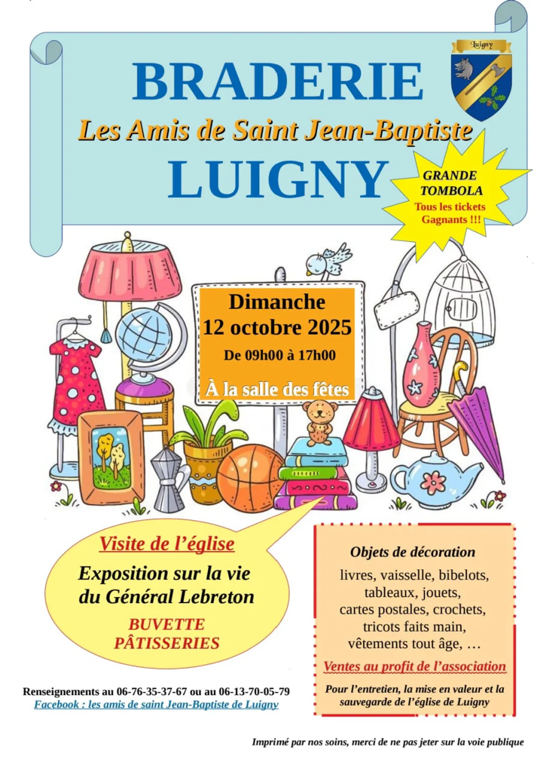 LUIGNY - Braderie des Amis de Saint-Jean-Baptiste