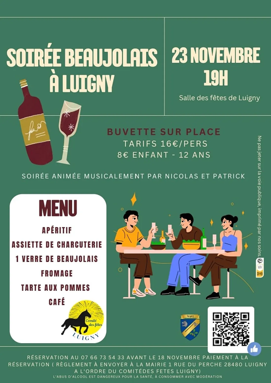 LUIGNY - Soirée Beaujolais du comité des fêtes