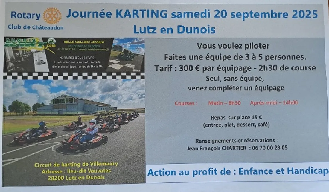 LUTZ-EN-DUNOIS - Journée karting du Rotary Club de Châteaudun
