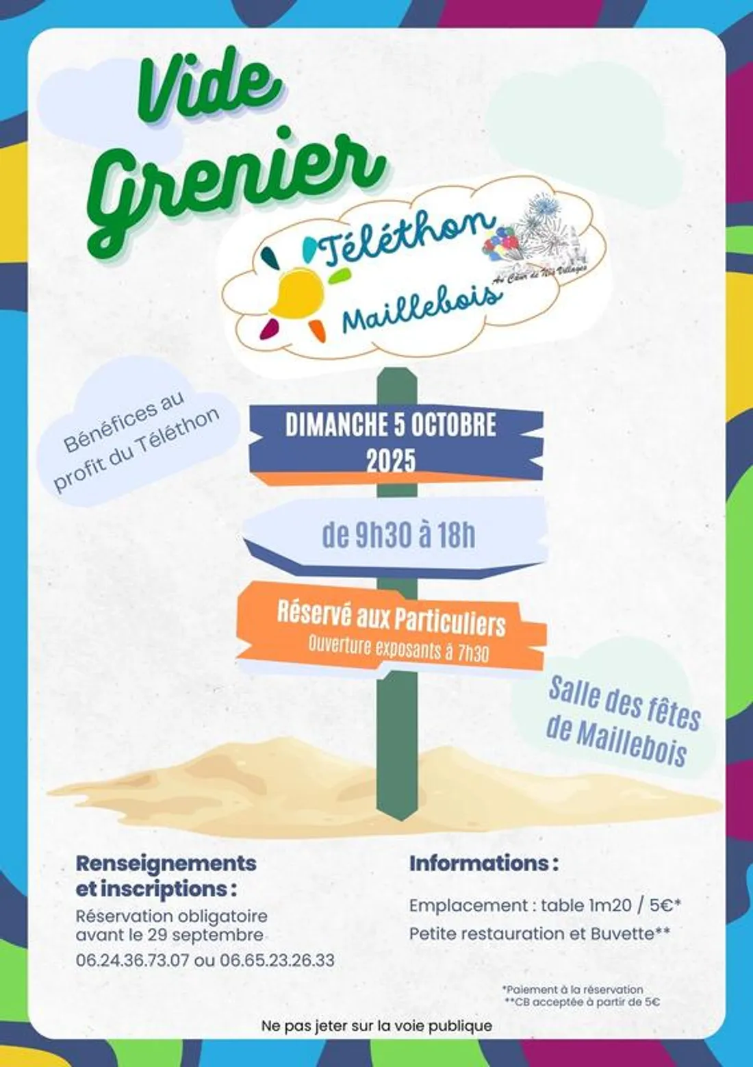 MAILLEBOIS - Vide-greniers au bénéfice du Téléthon