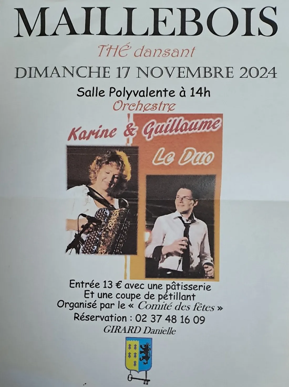 MAILLEBOIS - Thé dansant avec Le duo Karine & Guillaume