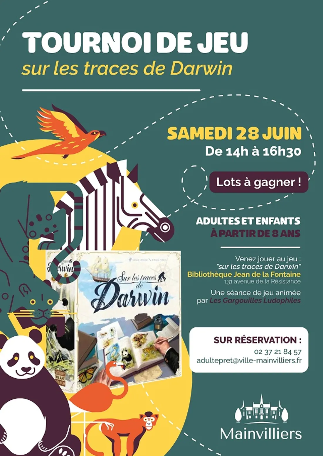 MAINVILIERS - Tournoi de jeu : «sur les traces de Darwin»