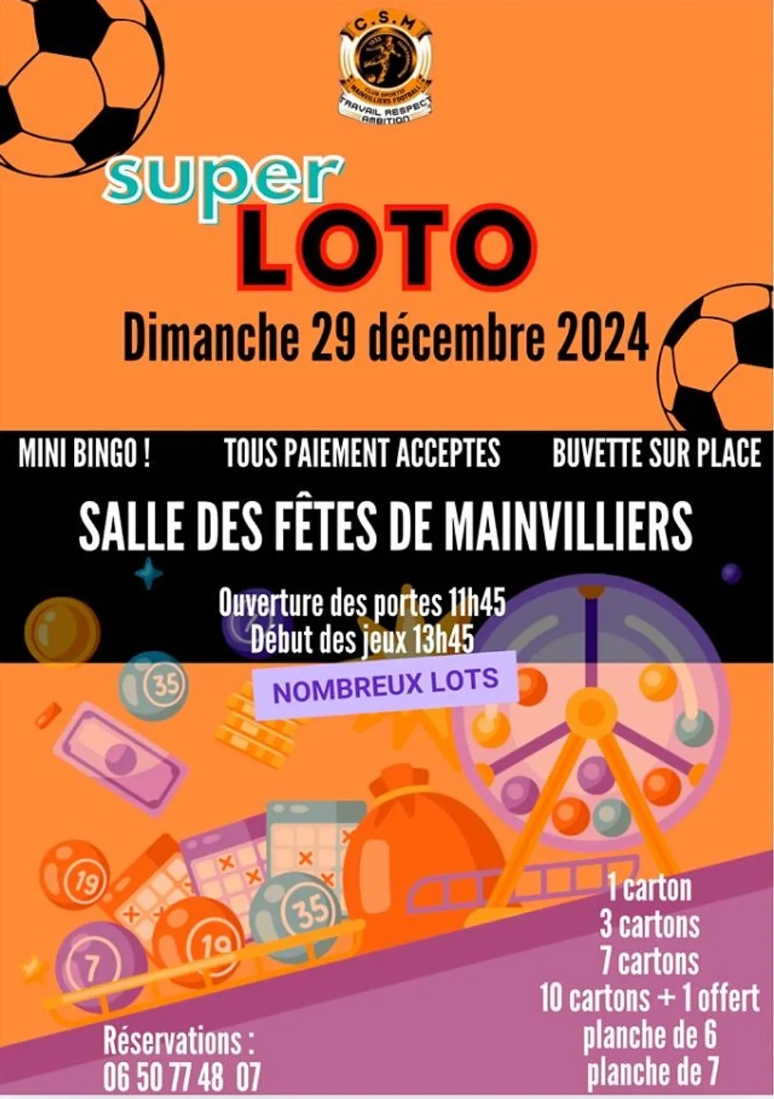 MAINVILLIERS - Loto du CSM Football