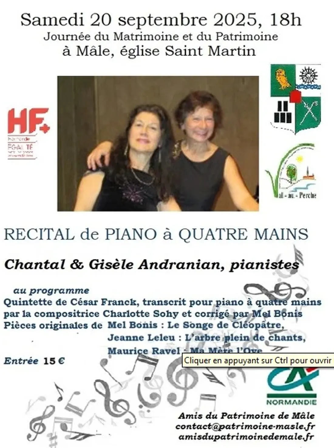 MÂLE (61) - Récital de piano à quatre mains