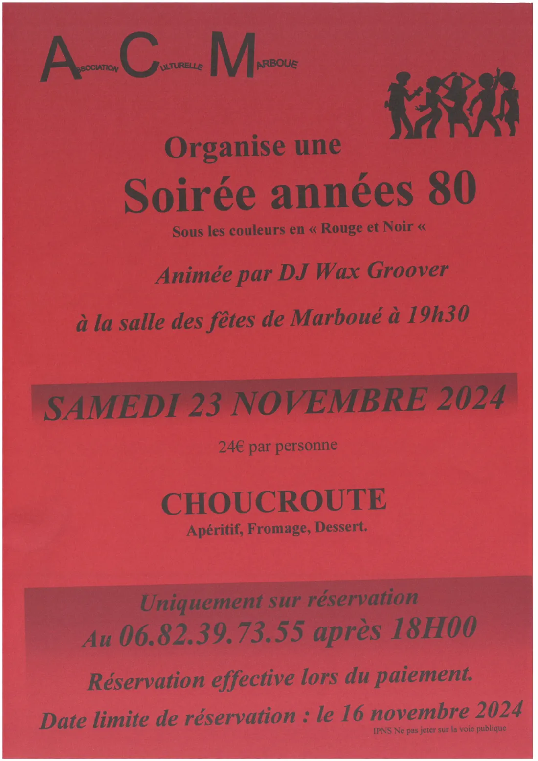 MARBOUÉ - Soirée années 80 de l'ACM
