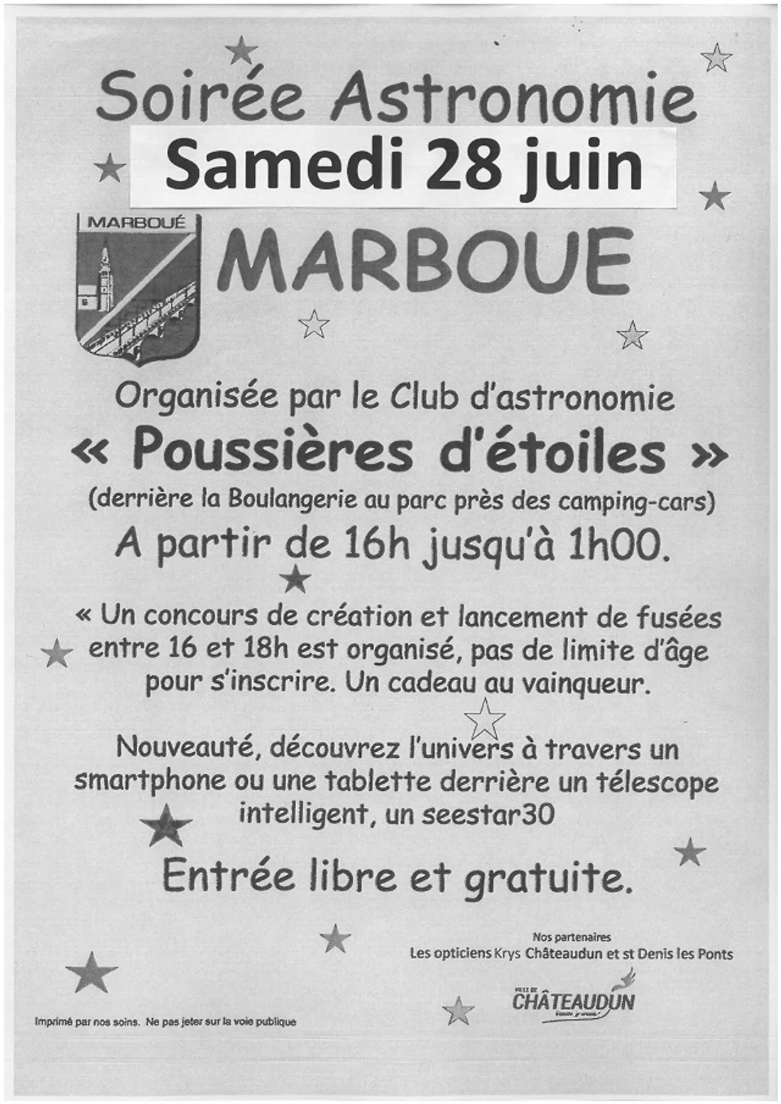 MARBOUÉ - Soirée astronomie