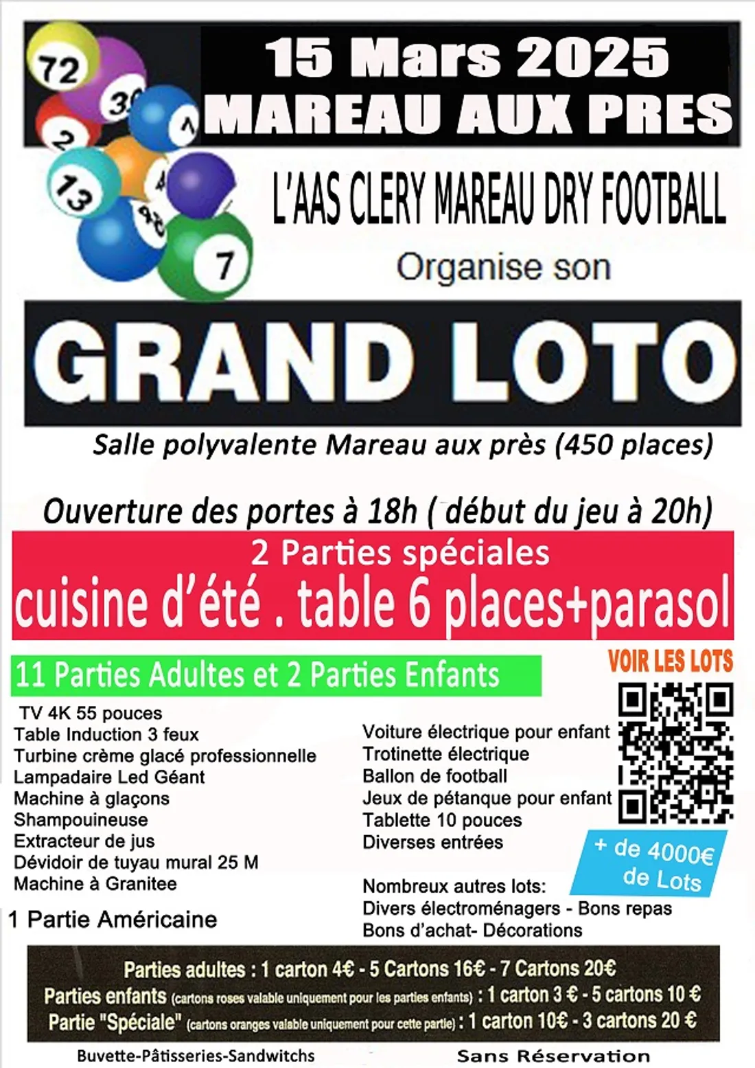 MAREAU-AUX-PRÉS (45) - Loto de l'AAS Clémy Mareau Dry Football