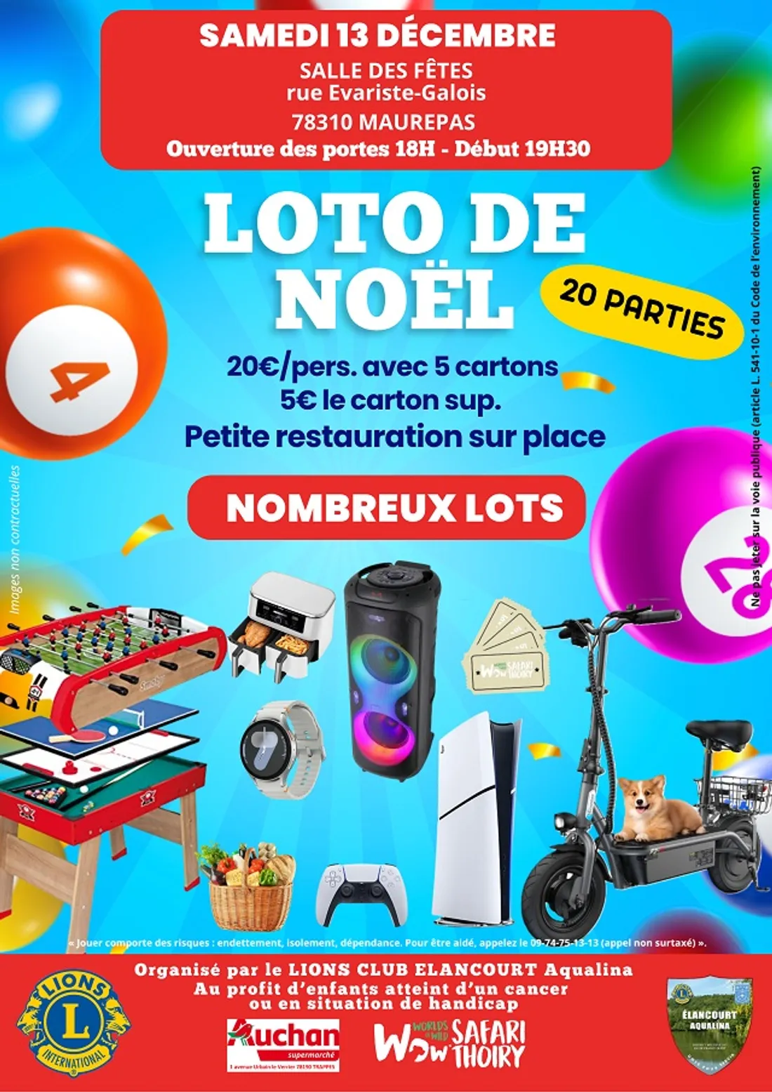 MAUREPAS (78) - Grand Loto de Noël du Lions Club