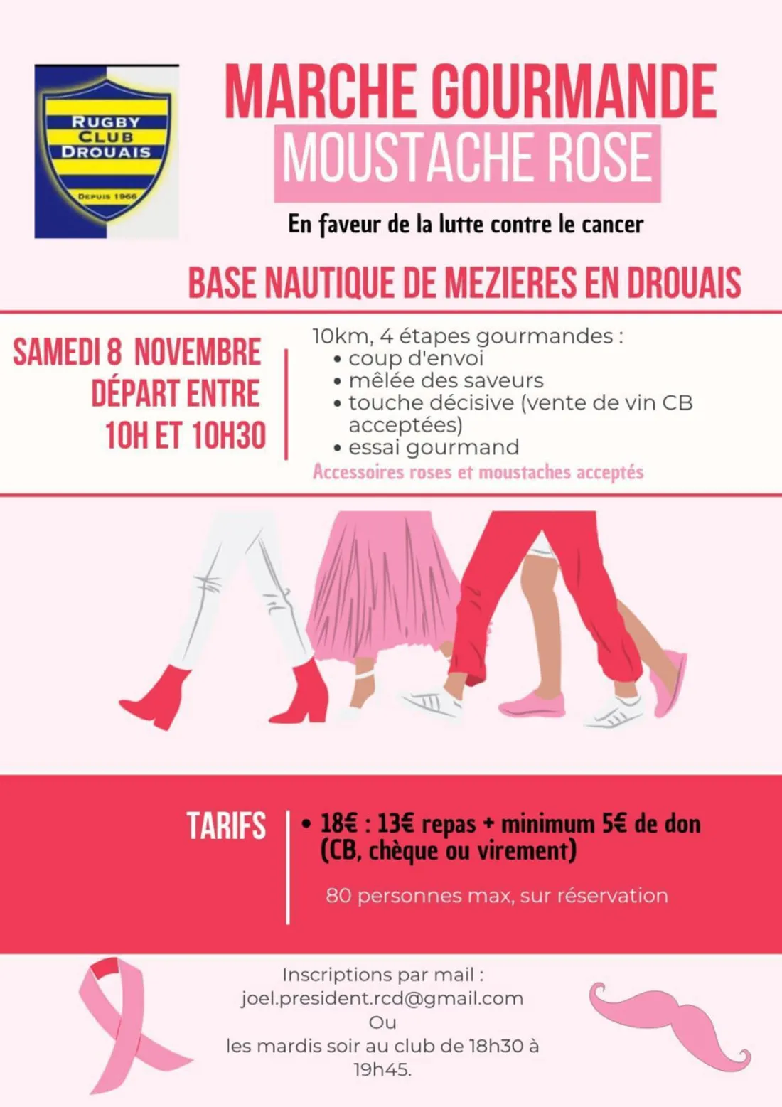 MÉZIÈRES-EN-DROUAIS - Marche gourmande, moustache rose