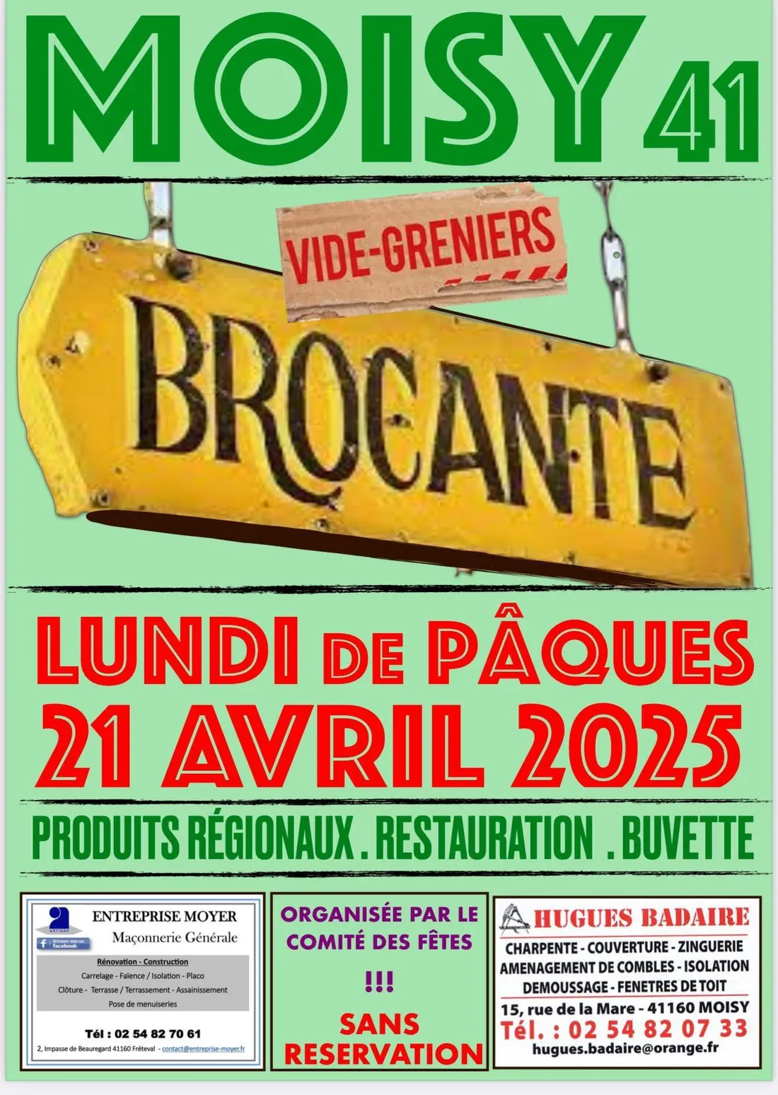 MOISY (41) - Brocante du comité des fêtes