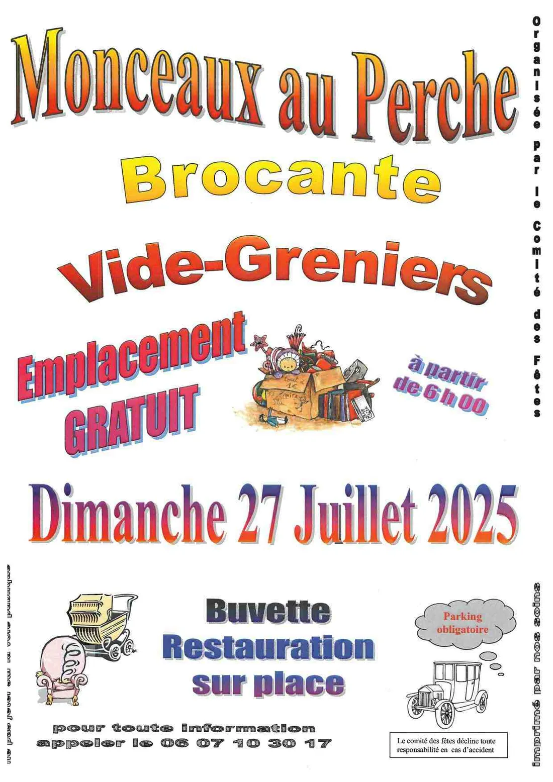 MONCEAUX-AU-PERCHE (61) - Vide-greniers du comité des fêtes