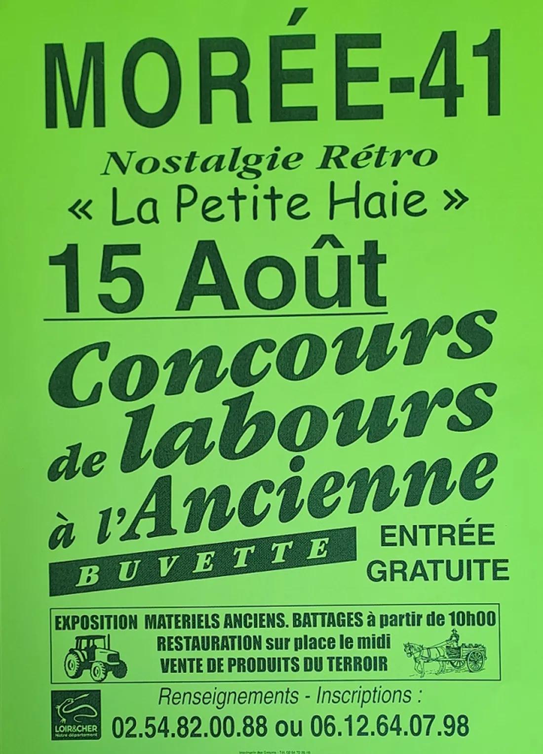 MORÉE (41) - Concours de labour à l'ancienne