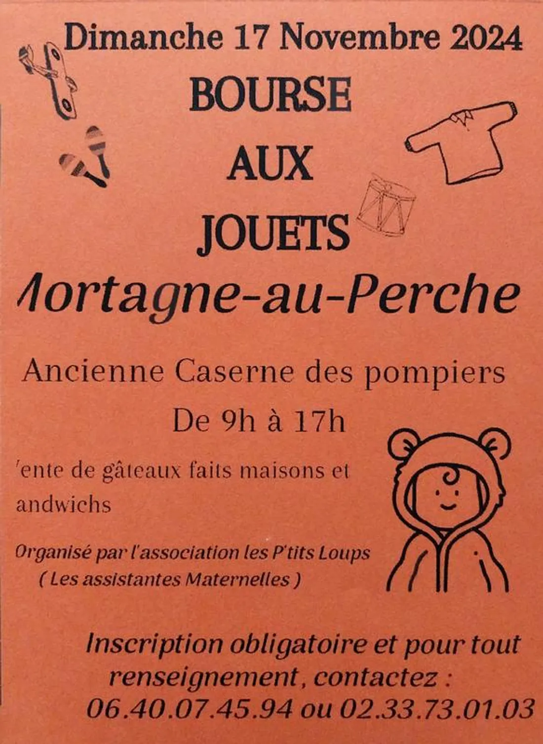 MORTAGNE-AU-PERCHE (61) - Bourse aux jouets et vêtements enfants
