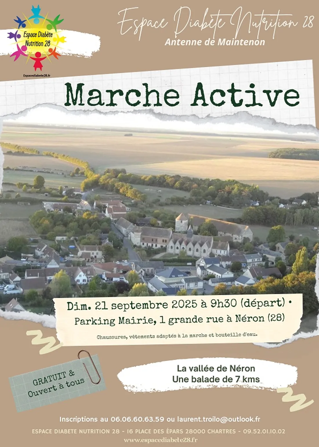 NÉRON - Marche active de l'Espace Diabète Nutrition 28