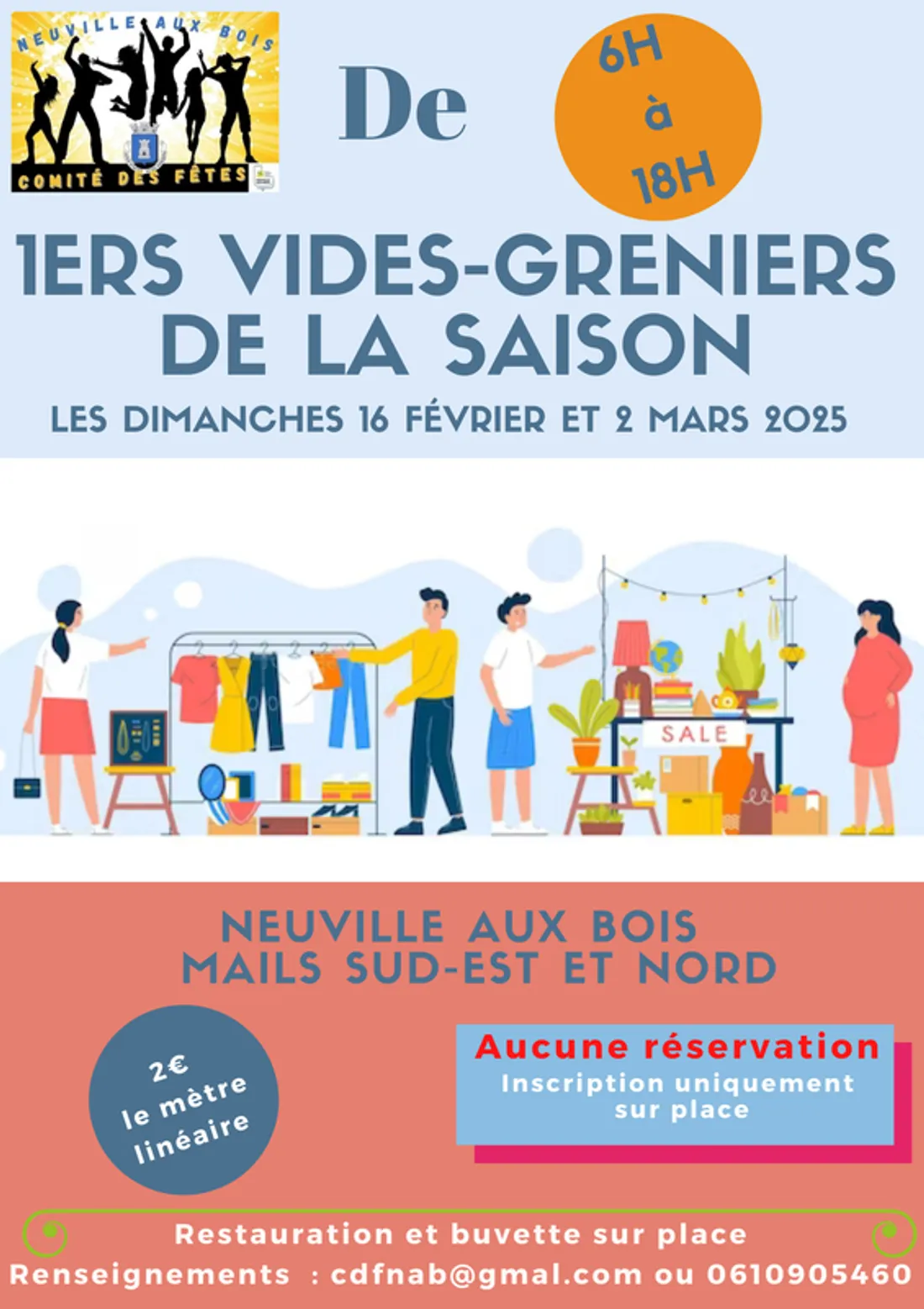 NEUVILLE-AUX-BOIS (45) - Brocante du comité des fêtes