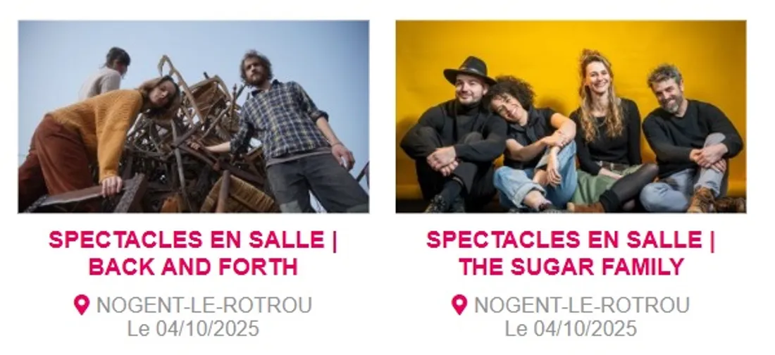 NOGENT-LE-ROTROU - Concert : Back and Forth / The Sugar Family