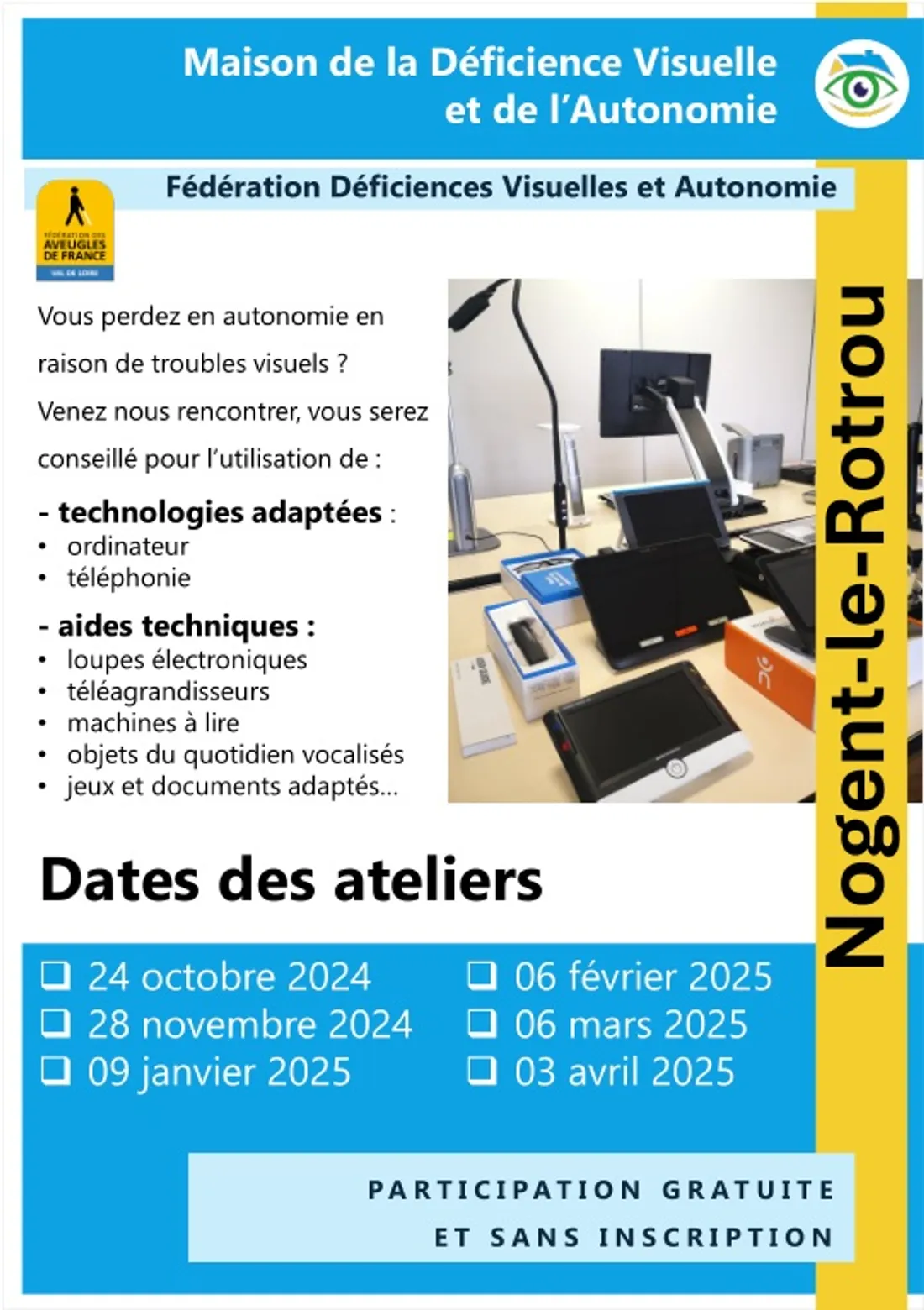 NOGENT-LE-ROTROU - Atelier de la Maison de la Déficience Visuelle et de l'Autonomie