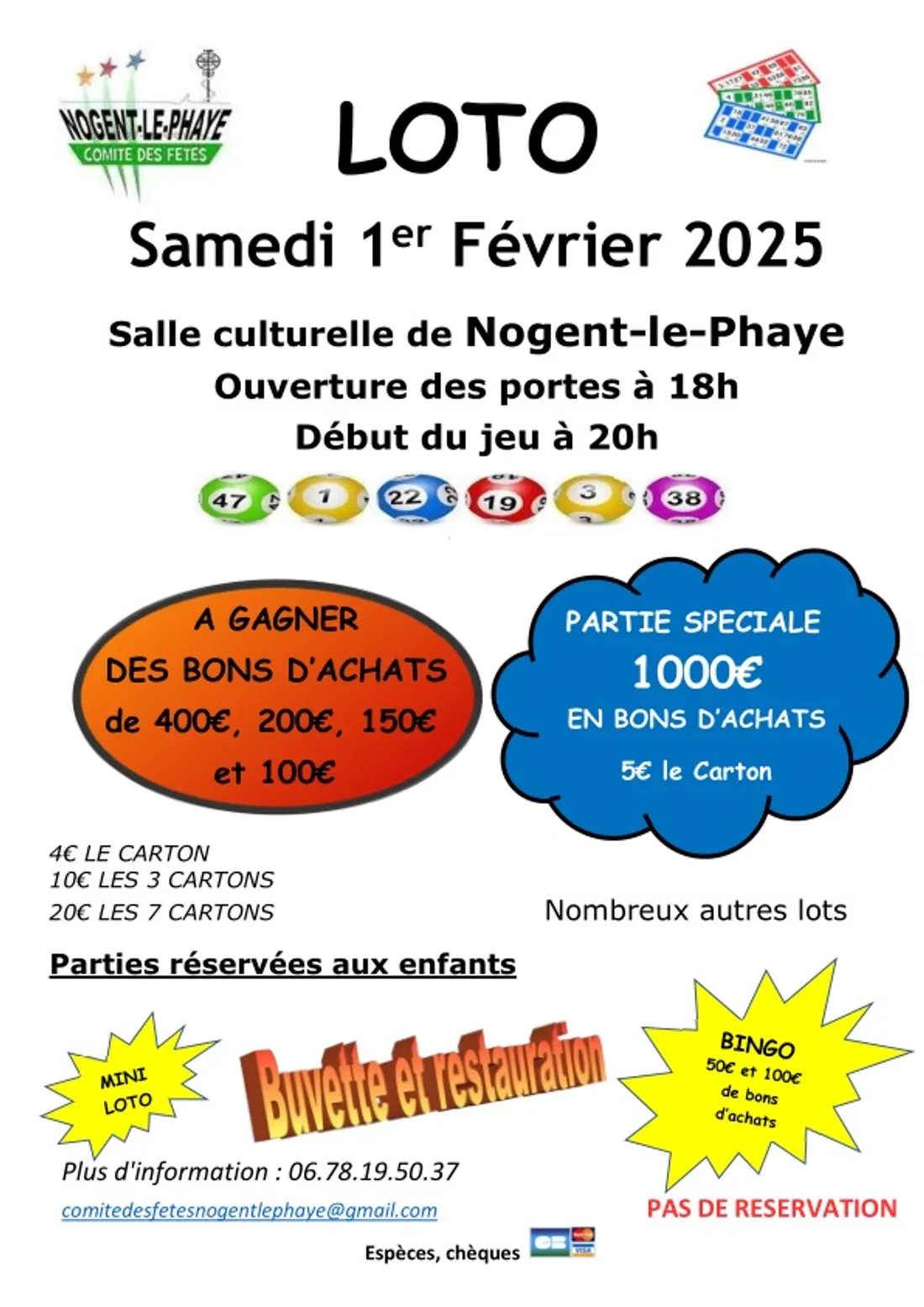 NOGENT-LE-PHAYE - Loto du comité des fêtes