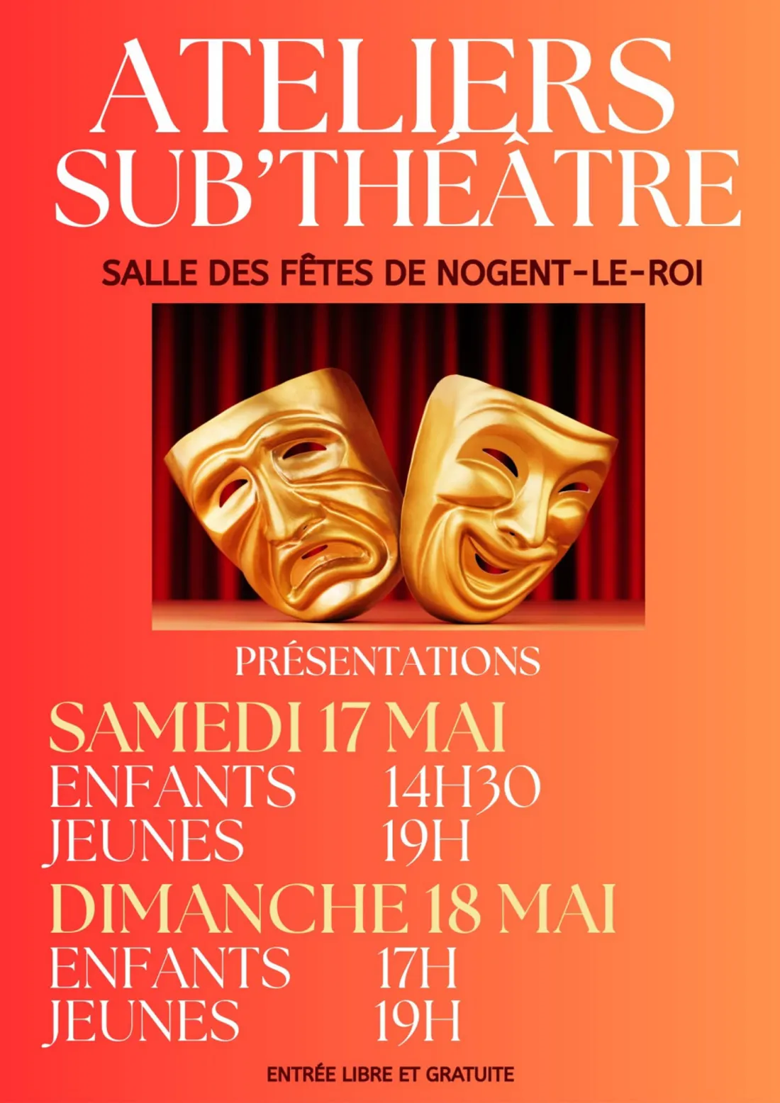 NOGENT-LE-ROI - Ateliers Sub'Théâtre