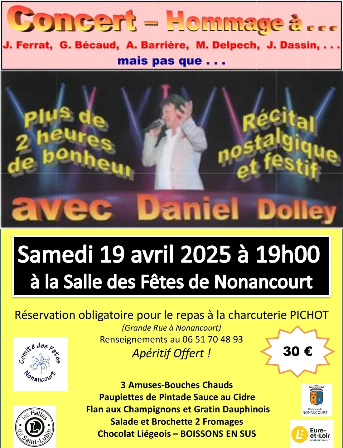 NONANCOURT (27) - Soirée hommage avec Daniel Dolley