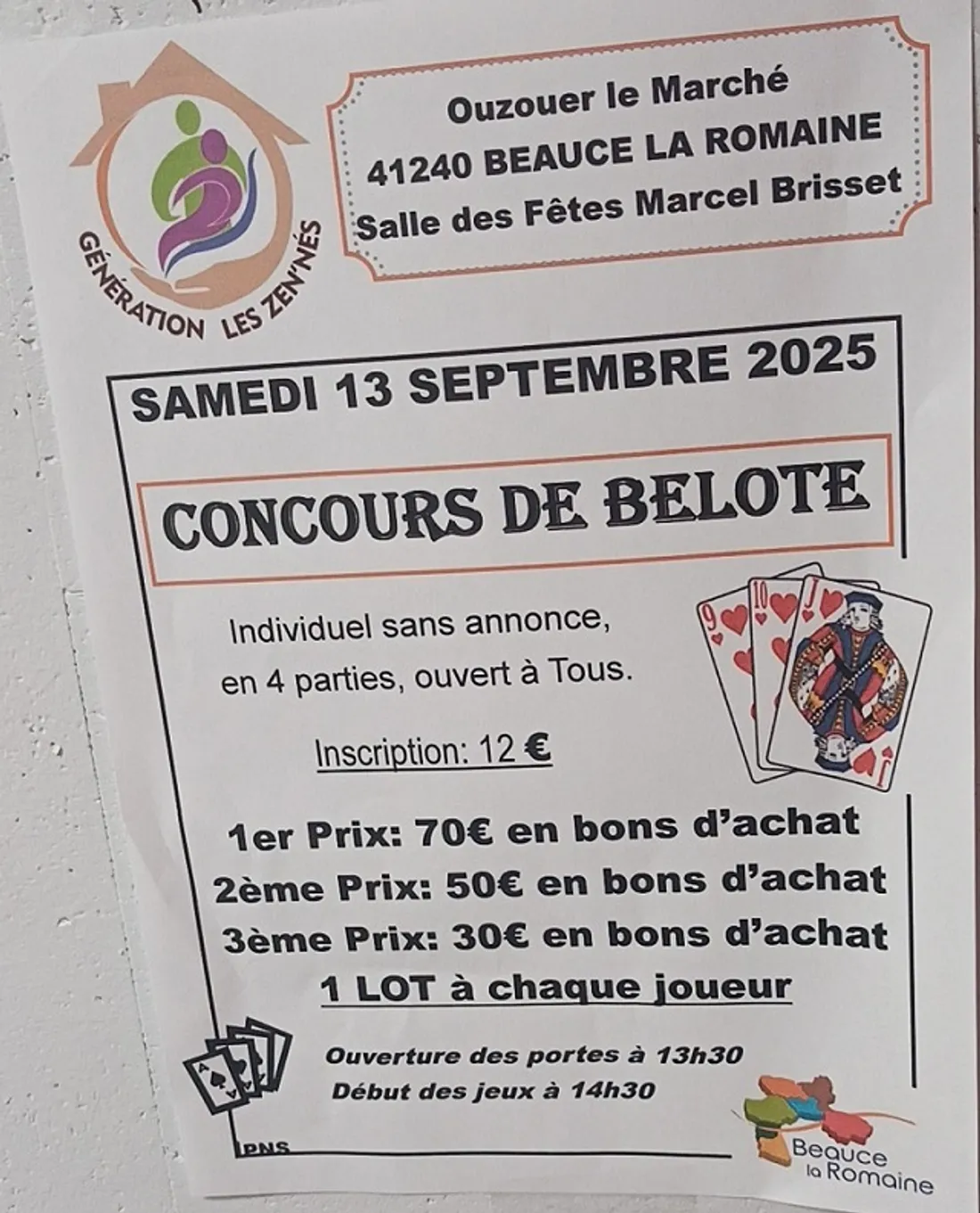 OUZOUER-LE-MARCHÉ (41) - Concours de belote