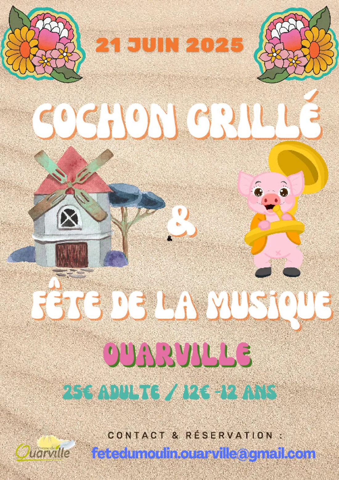 OUARVILLE - Fête du moulin : dîner champêtre