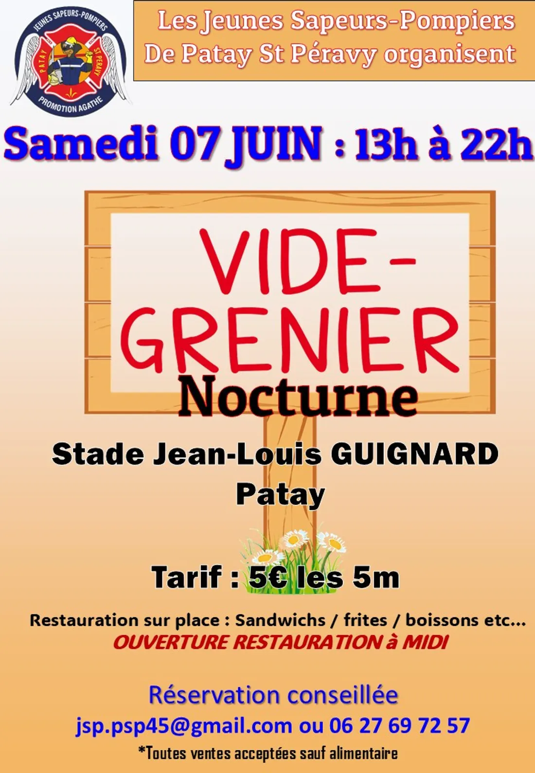 PATAY (45) - Vide-greniers nocturne des JSP