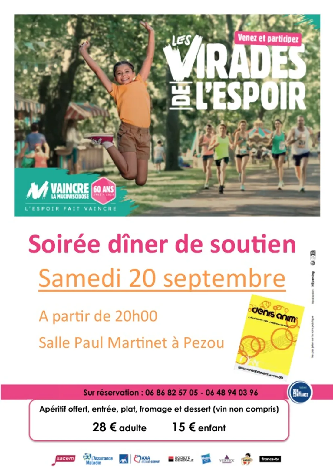 PEZOU (41) - Dîner de soutien des Virades de le l'Espoir