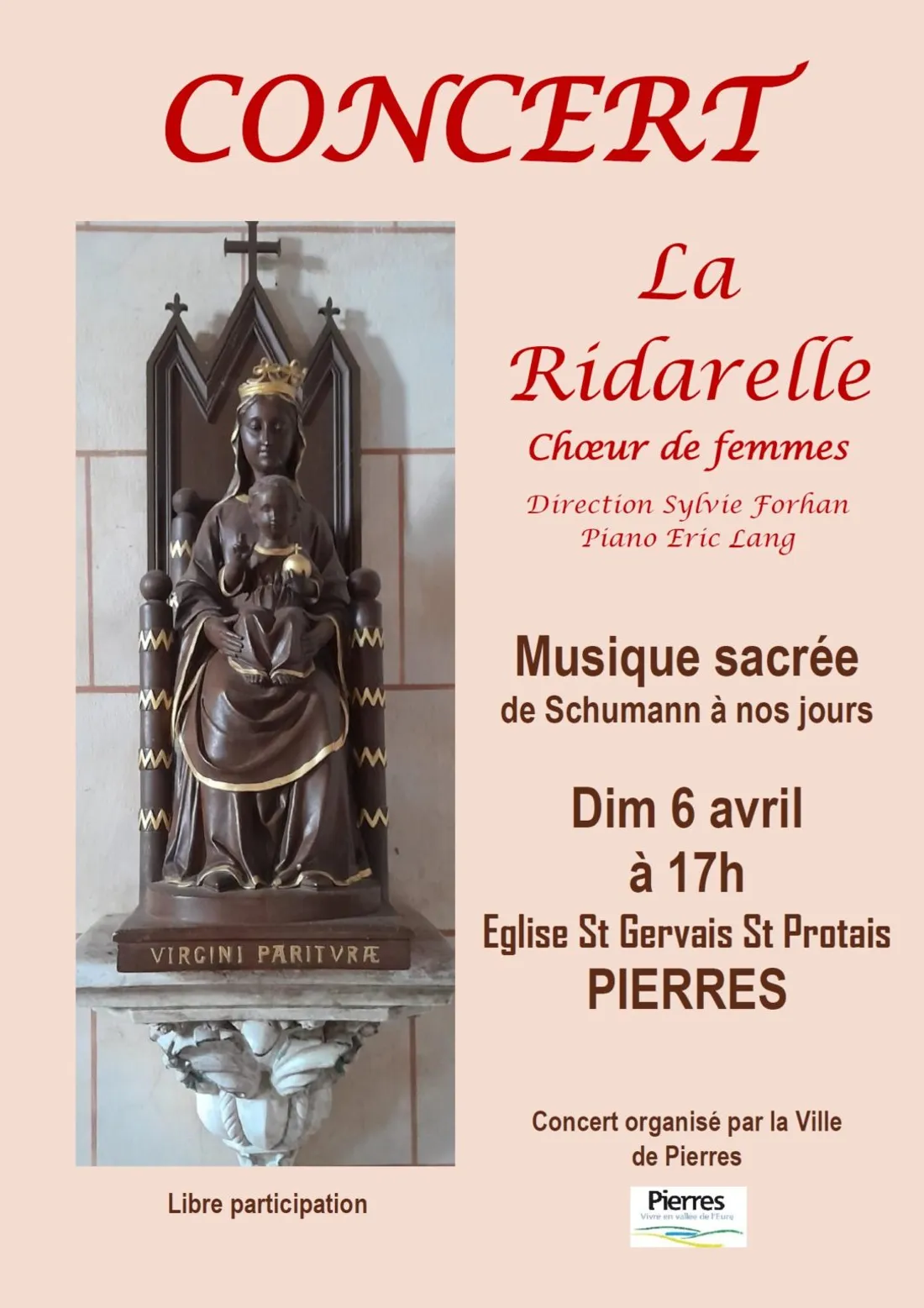 PIERRES - Concert : La Ridarelle, chœur de femmes