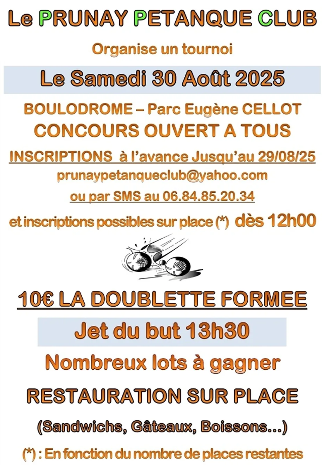 PRUNAY-LE-GILLON – Concours de pétanque