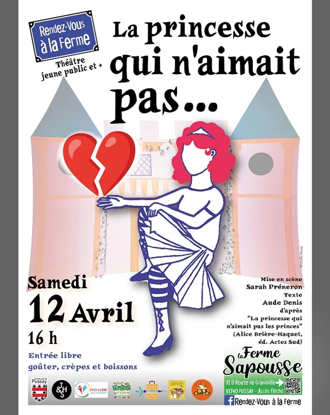 PUSSAY (91) - Spectacle : La princesse qui n'aimait pas...
